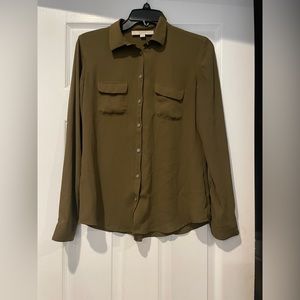 Loft long sleeve button down blouse
